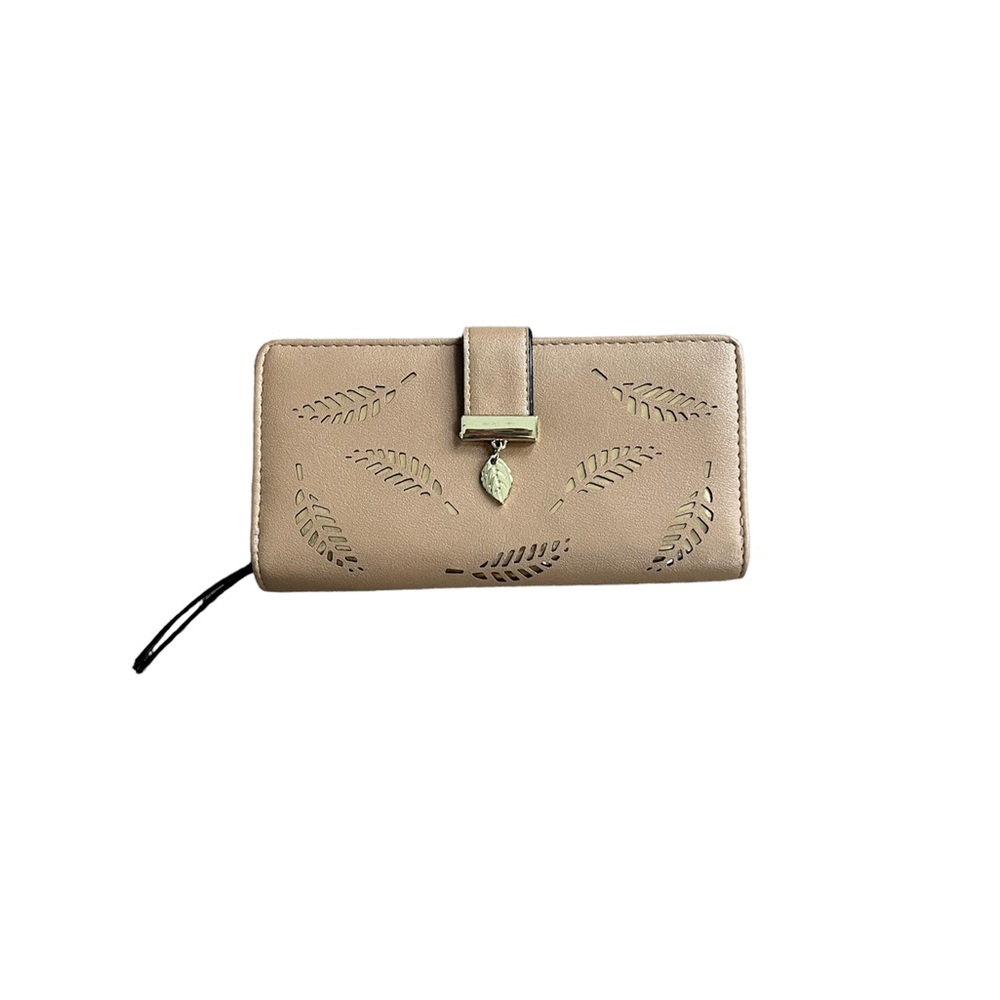 Tan and gold handbag
